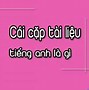 Cái Cặp Tiếng Anh Là Gì